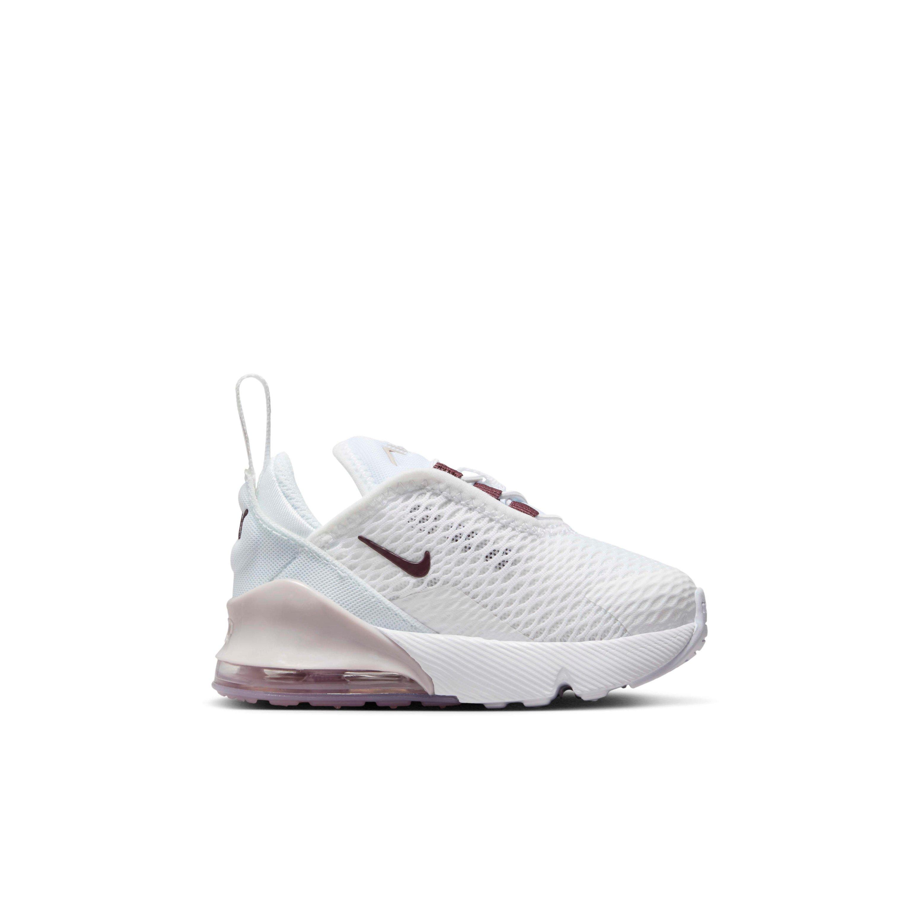 Nike Air Max 270 White Platinum Violet Burgundy Crush Infant Girls Shoe Hibbett